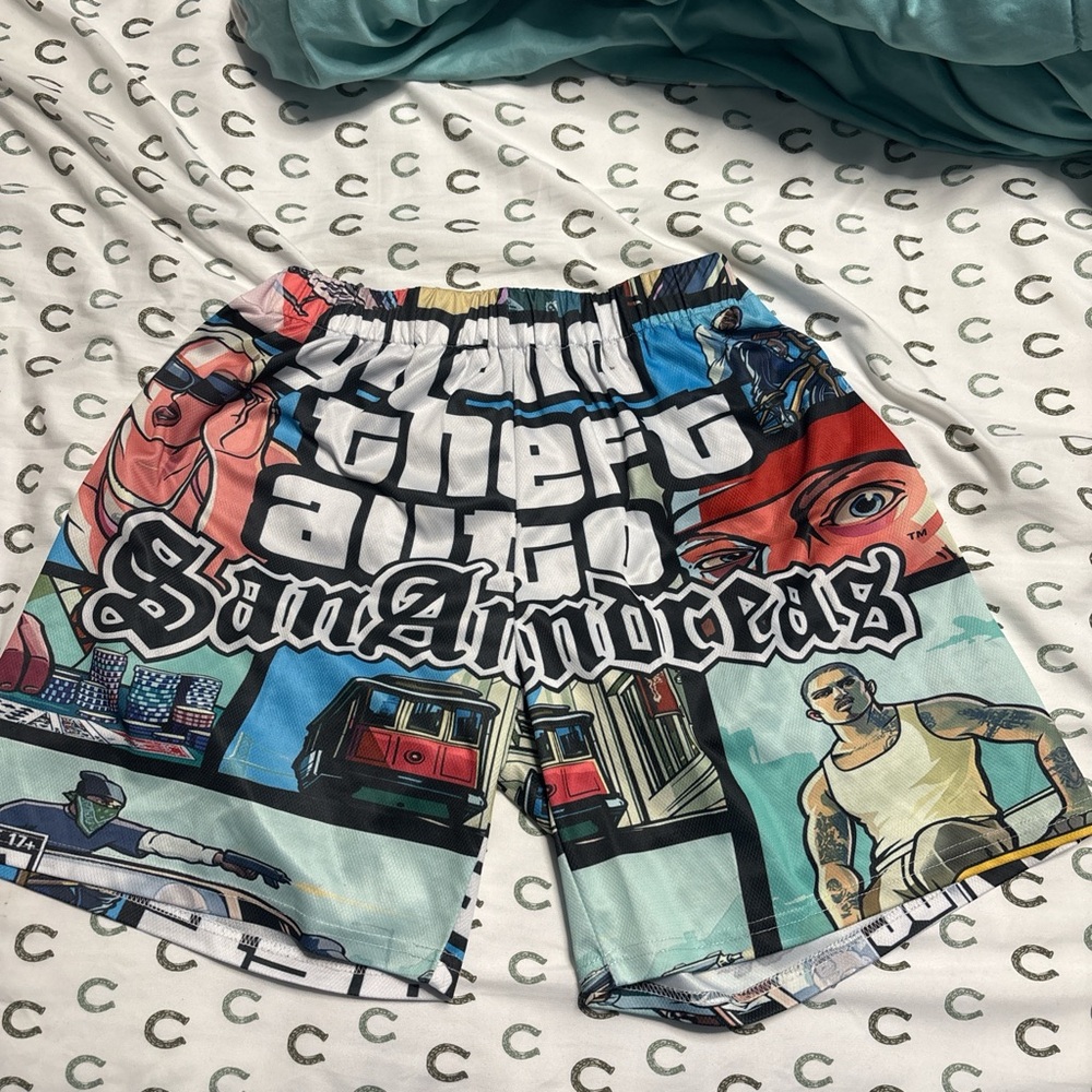 Graphic Print Shorts